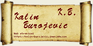 Kalin Burojević vizit kartica